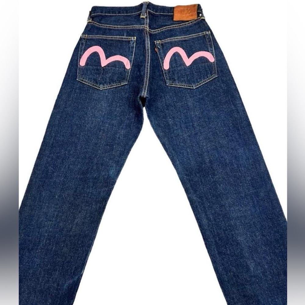 Evisu Pink Gull Japanese Selvedge Denim Jeans